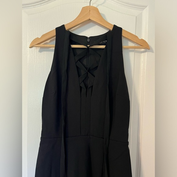 Little Black Dress with Lace up Detailing on Bust | Size 4 | Ever New - Picture 6 of 7
